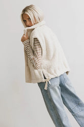 Johanna Sherpa Vest in Beige - FINAL SALE
