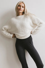 Calia Knit Sweater In Cream - Final Sale