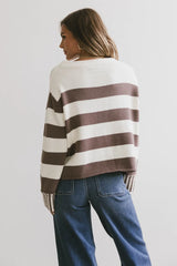 Helena Striped Sweater In Brown - Final Sale