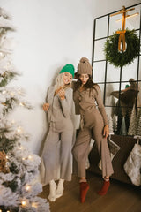 Evelise Ribbed Cardigan In Mocha - Final Sale