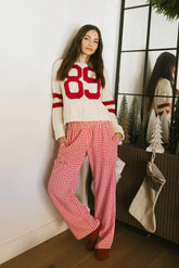 Romero Gingham Pants in Red - FINAL SALE