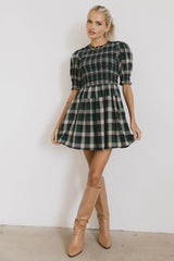 Emmett Plaid Smocked Mini Dress - Final Sale