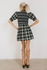 Emmett Plaid Smocked Mini Dress - Final Sale