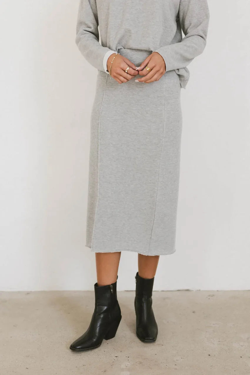 Harden Midi Skirt in Grey - FINAL SALE