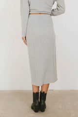 Harden Midi Skirt In Grey - Final Sale