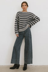 Emmaline Wide Leg Jeans In Dark Wash - Final Sale