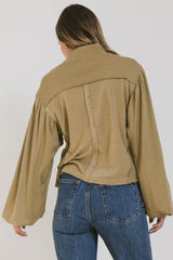 Carsyn Sweater In Khaki - Final Sale