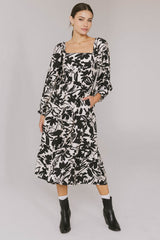 Soren Midi Dress In Black - Final Sale
