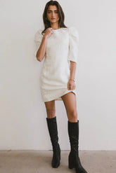 Kaylee Brocade Dress in Cream - FINAL SALE