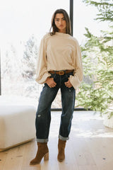 Carsyn Sweater In Cream - Final Sale