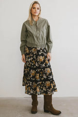 Cindie Tiered Midi Skirt - Final Sale