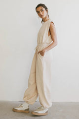 Weekend Warrior Jumpsuit In Ivory - Final Sale