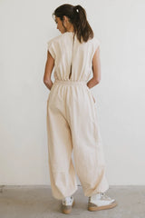 Weekend Warrior Jumpsuit In Ivory - Final Sale