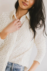Lockie Lace Button Up in Cream - FINAL SALE