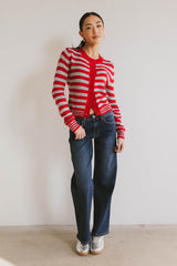 Albia Cherry Striped Cardigan - Final Sale