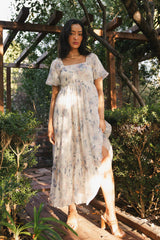Kendry Floral Maxi Dress In Blue - Final Sale