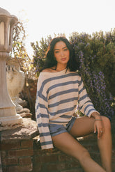 Kelsey Striped Sweater in Blue - FINAL SALE