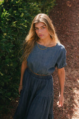 Kiera Denim Top - Final Sale