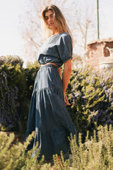 Kiera Denim Top - Final Sale
