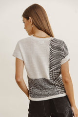 Bennie Colorblock Sweater In Black - Final Sale