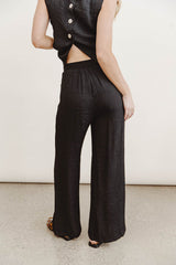 Debbie Wide Leg Pants In Black - Final Sale