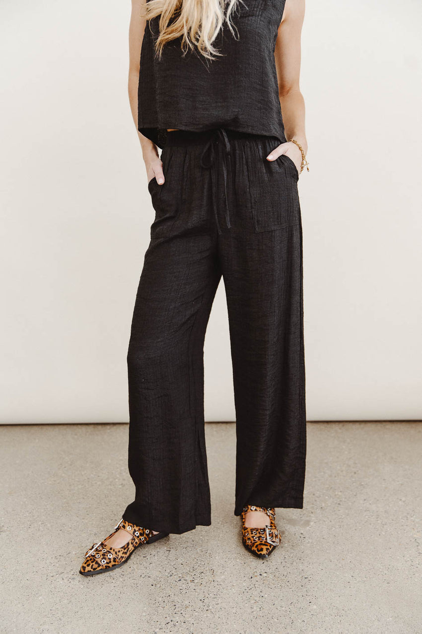 Debbie Wide Leg Pants in Black - FINAL SALE