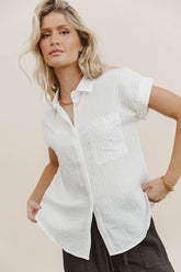 Kepner Pinstripe Top - FINAL SALE