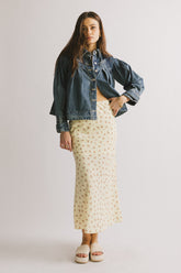 Royal Floral Midi Skirt - FINAL SALE