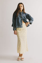 Royal Floral Midi Skirt - FINAL SALE