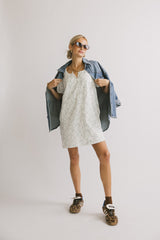 Pattie Floral Babydoll Dress In Blue - Final Sale