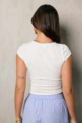 Betty Basic Knit Top In Ivory - Final Sale