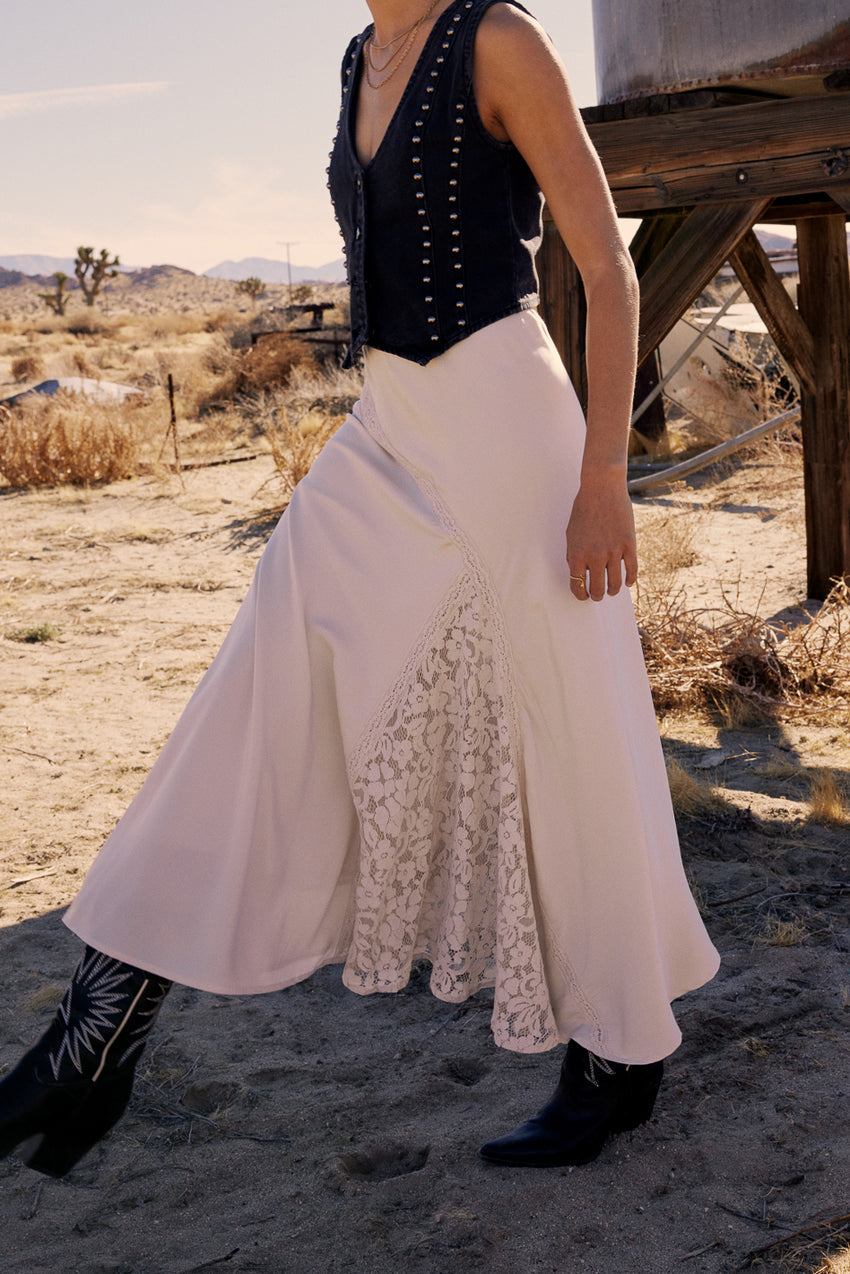Samantha Maxi Skirt in Cream - FINAL SALE
