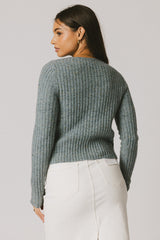 Hellen Knit Cardigan In Blue - Final Sale