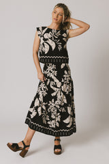 Tikki Abstract Maxi Skirt - Final Sale