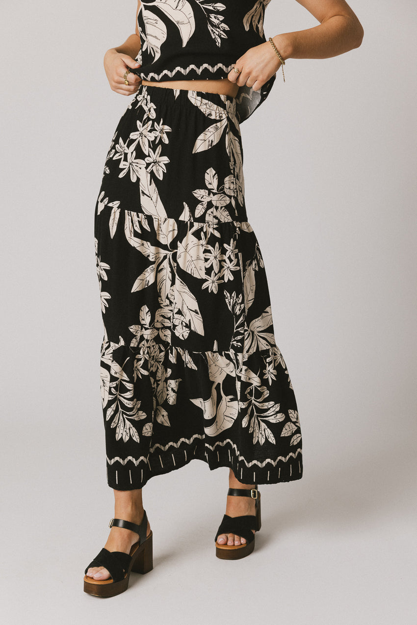 Tikki Abstract Maxi Skirt - FINAL SALE