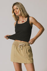 Luna Knit Tank Top in Grey - FINAL SALE