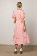 Jozette Floral Midi Dress In Pink - Final Sale