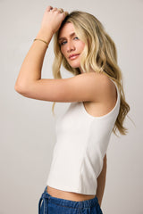 Mandy Tank Top In White - Final Sale