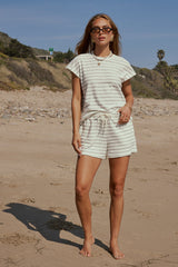 Jessie Striped Top In Sage - Final Sale