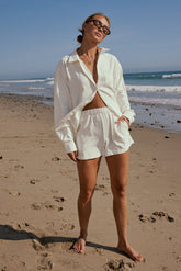 Lena Button Up in Ivory - FINAL SALE