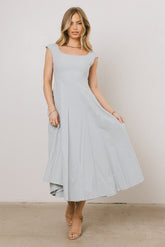 Colin Midi Dress in Slate Blue - FINAL SALE