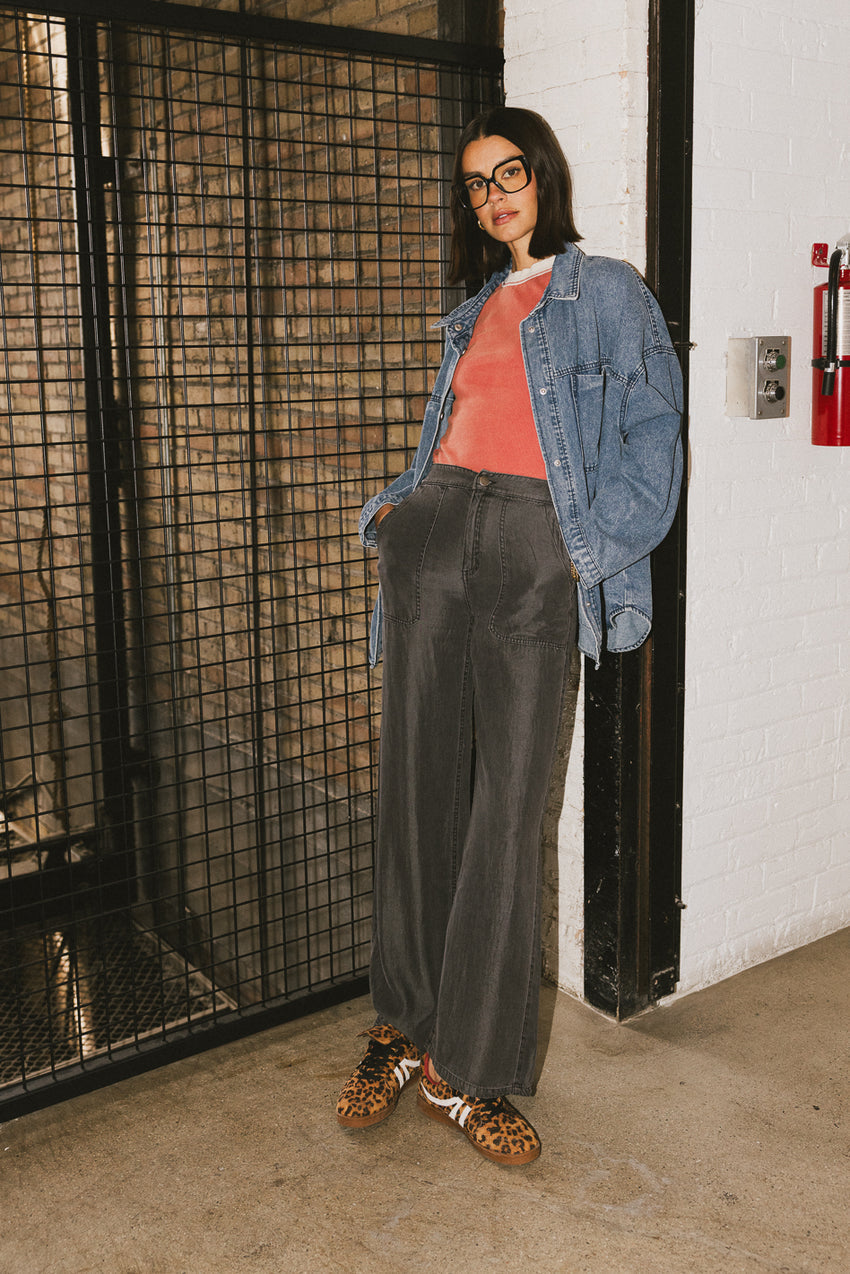 Reece Wide Leg Pants in Black - FINAL SALE