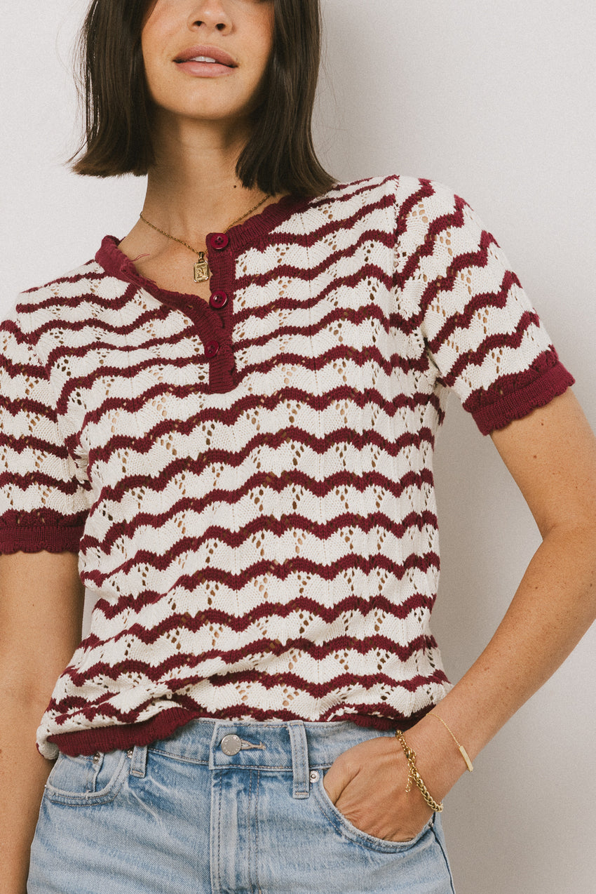 Eddie Knit Sweater in Berry - FINAL SALE