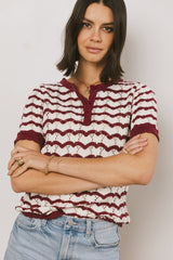 Eddie Knit Sweater In Berry - Final Sale