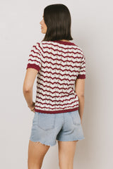 Eddie Knit Sweater In Berry - Final Sale