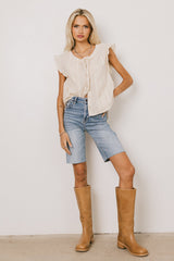 Rome Floral Blouse In Coral - Final Sale