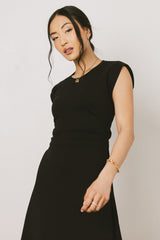 Kyra Midi Dress In Black - Final Sale