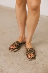 Kayla Slide Sandal in Leopard - FINAL SALE