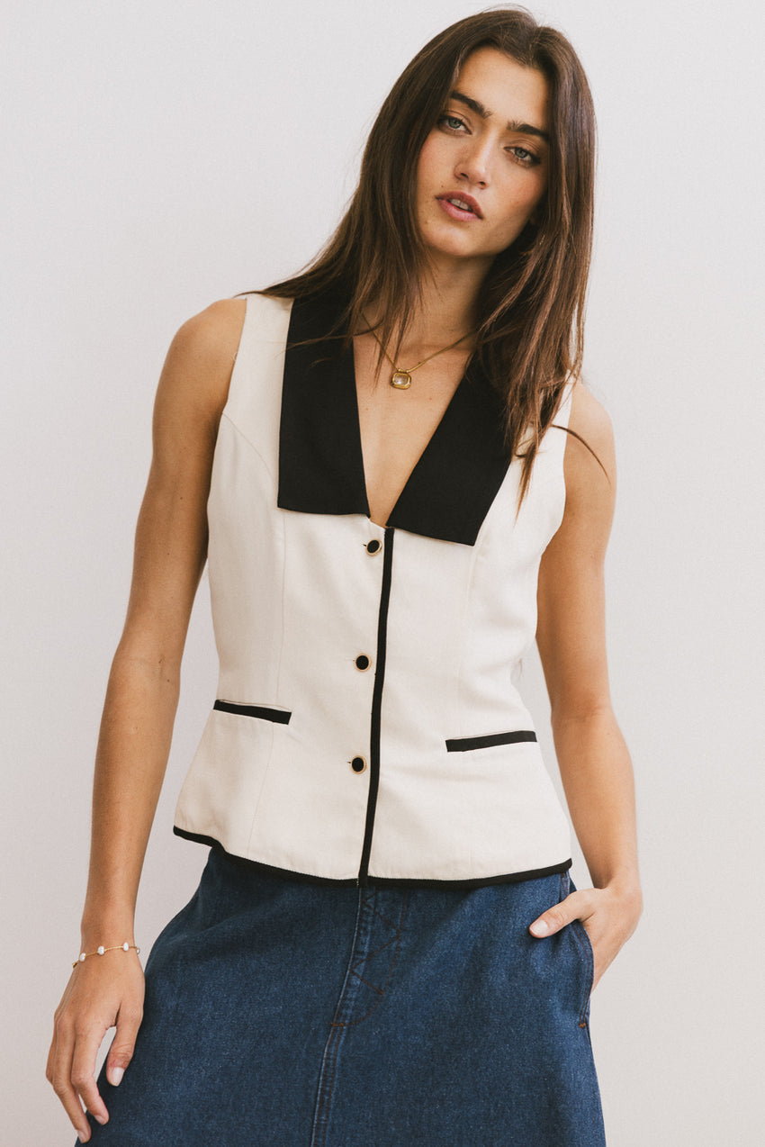 Linda Collared Vest - FINAL SALE