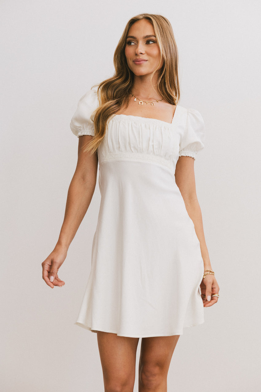Harlee Lace Trim Mini Dress - FINAL SALE